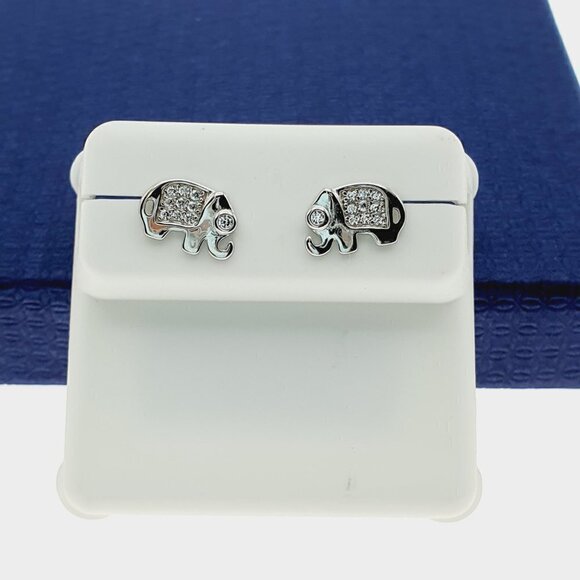 "#925 Sterling Silver CZ Stud Earrings for Women/Girl, US925P1019 - Picture 4 of 11